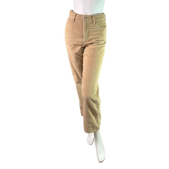 Levi's Premium Ribcage Straight Ankle Corduroy Jean Granola Wide Wale Size 26 - Picture 5 of 12